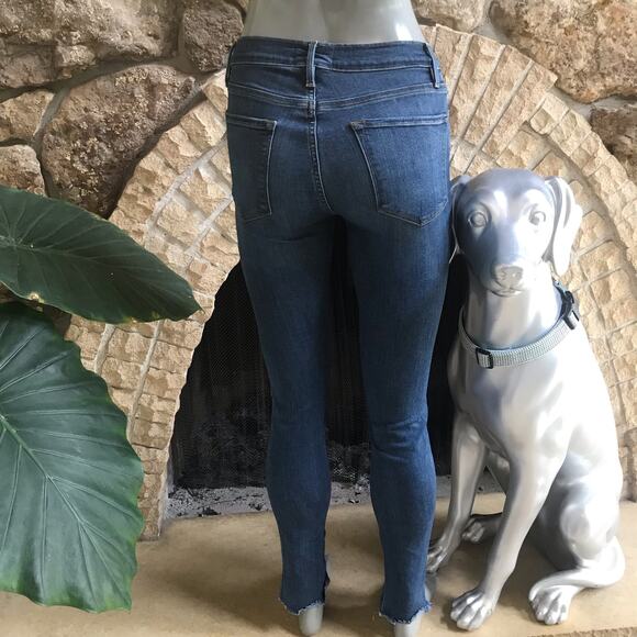 Frame Le Skinny de Jean Step Hem Cotton Modal Jeans Women's Size 26 - Picture 3 of 10